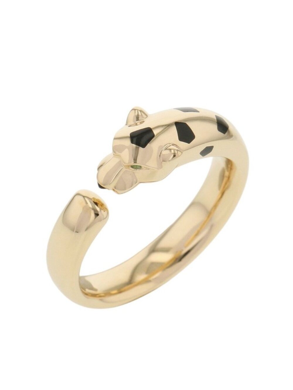 Cartier Ring Panthere de Cartier Small Onyx Tsavorite Garnet 18K Yellow Gold